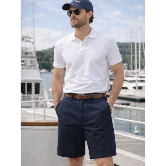 Banana Republic Other - Banana Republic Men’s Navy Chino Shorts Size 38 Cotton Classic Casual